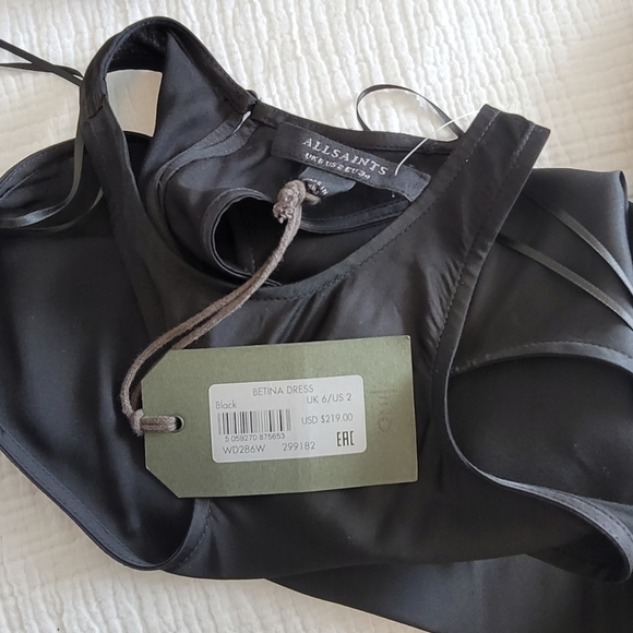 🆕️ All Saints Betina Maxi Dress in Black - Picture 10 of 16